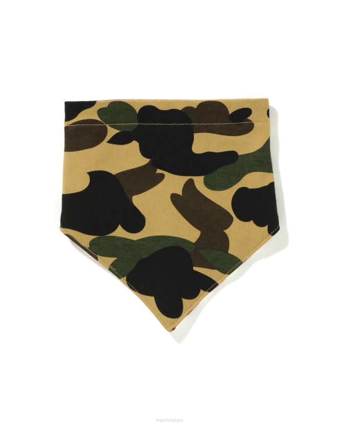 1er bavoir bandana camouflage A Bathing Ape enfants ZHX6N41632 jaune