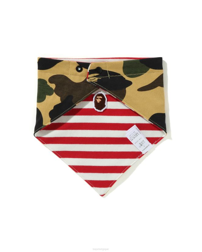 1er bavoir bandana camouflage A Bathing Ape enfants ZHX6N41632 jaune