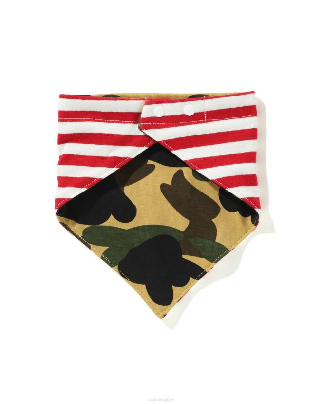1er bavoir bandana camouflage A Bathing Ape enfants ZHX6N41632 jaune