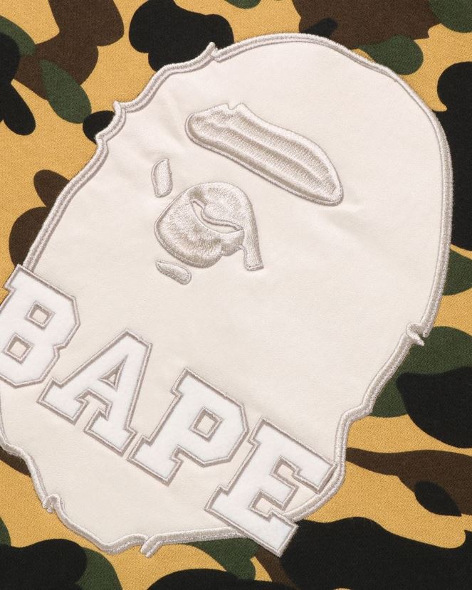 1er ras du cou camouflage A Bathing Ape Hommes ZHX6N4367 jaune