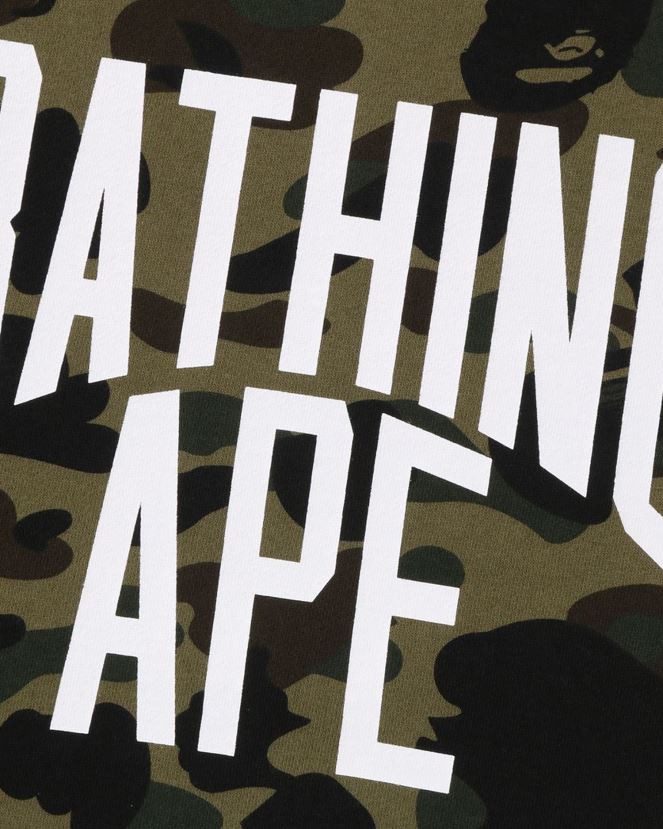 1st camo crazy coupe décontractée ras du cou A Bathing Ape Hommes ZHX6N4286 armée verte