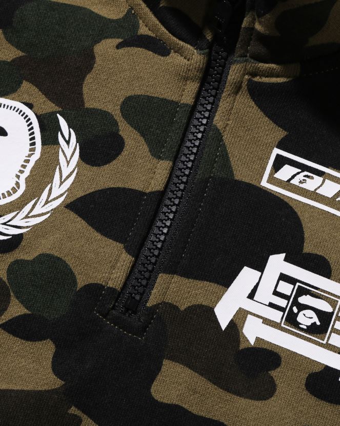 1st camo racing sweat à capuche superposé A Bathing Ape enfants ZHX6N41668 armée verte
