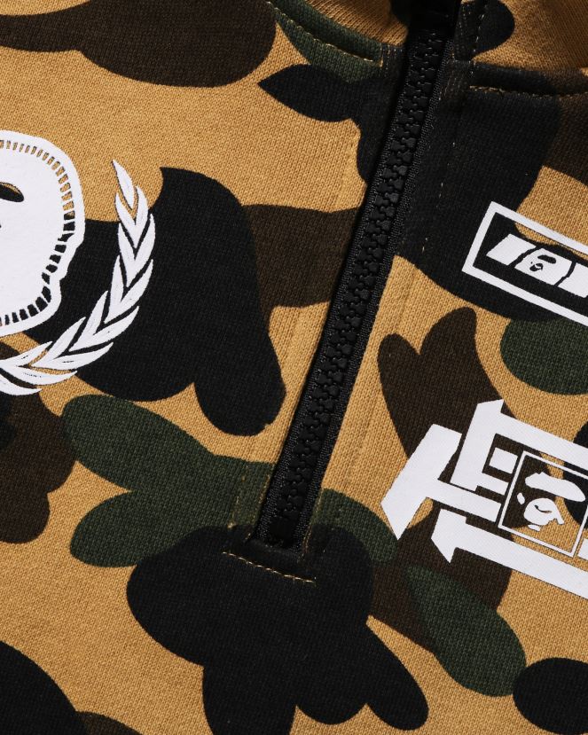 1st camo racing sweat à capuche superposé A Bathing Ape enfants ZHX6N41669 jaune