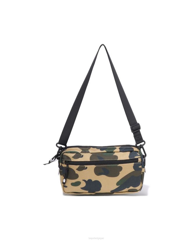 1st mini sac à bandoulière camouflage A Bathing Ape Hommes ZHX6N4469 jaune