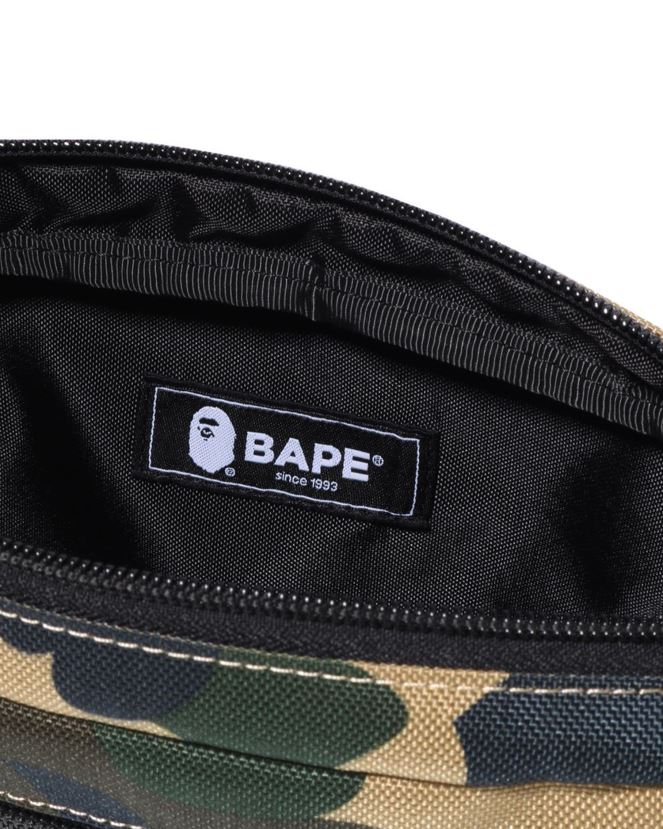 1st mini sac à bandoulière camouflage A Bathing Ape Hommes ZHX6N4469 jaune