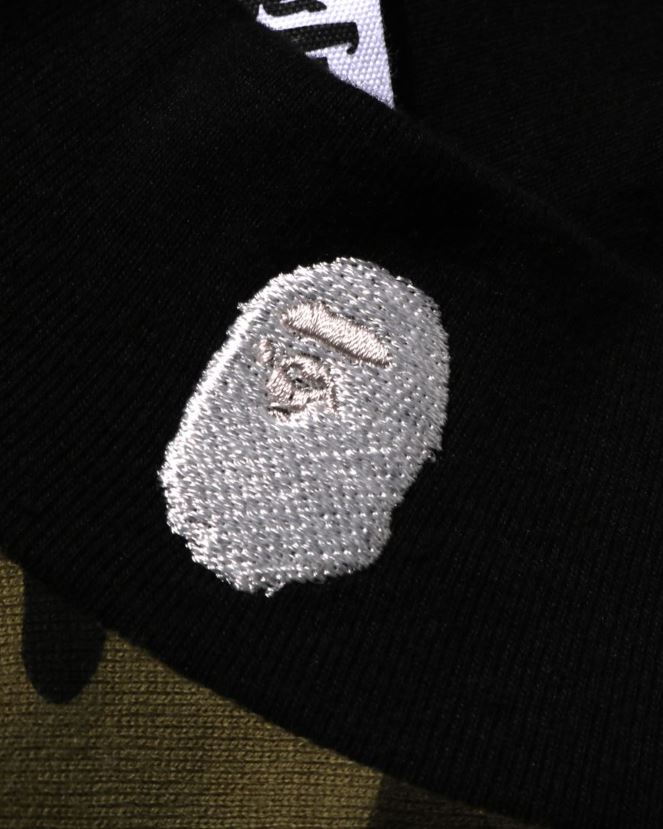 1st t-shirt décontracté à col montant camouflage A Bathing Ape Hommes ZHX6N4140 armée verte