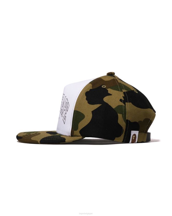1ère casquette camouflage A Bathing Ape Hommes ZHX6N4471 armée verte
