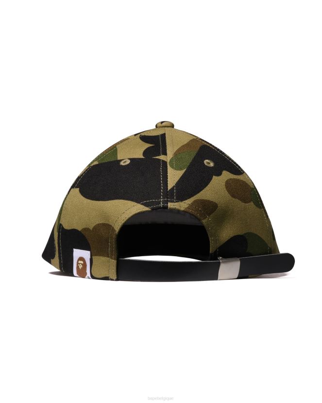 1ère casquette camouflage A Bathing Ape Hommes ZHX6N4471 armée verte