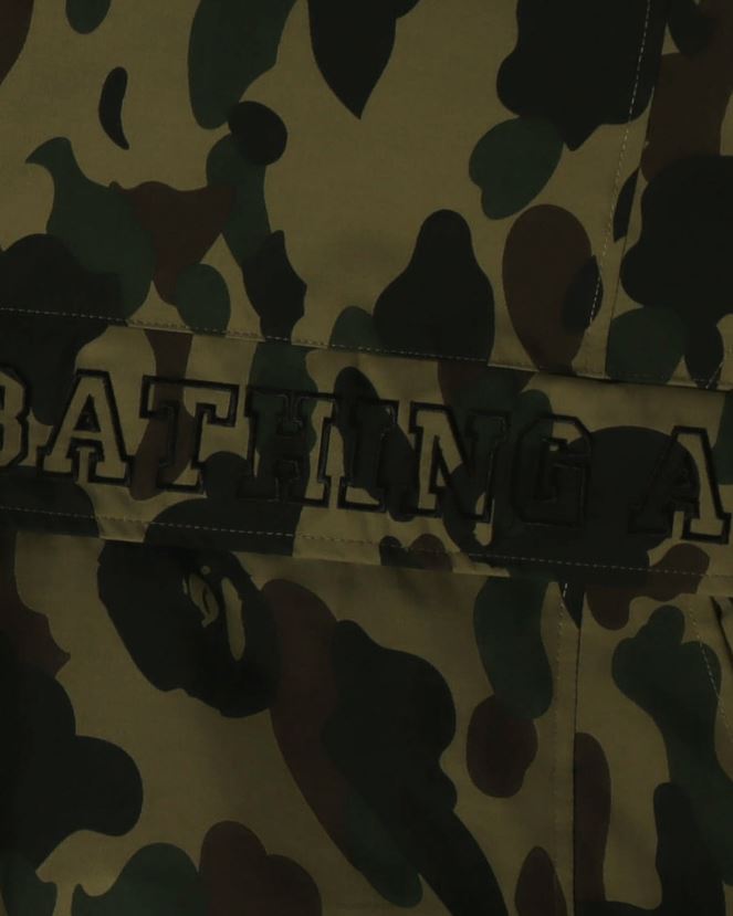 1ère veste camouflage 4 voies A Bathing Ape enfants ZHX6N41754 armée verte
