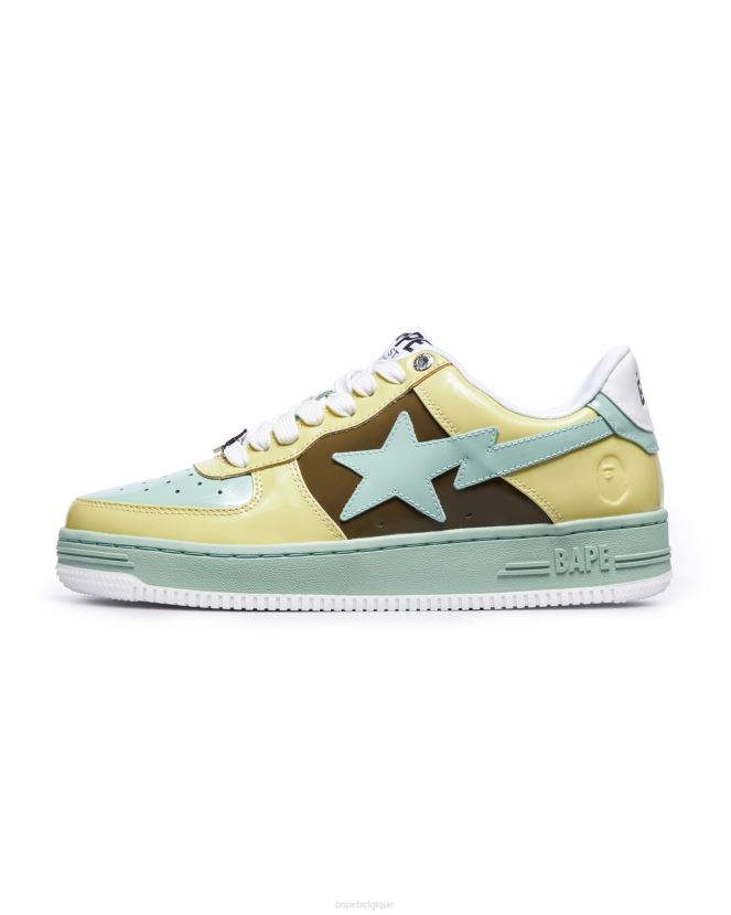 2 l1 A Bathing Ape femmes ZHX6N41234 jaune pastel