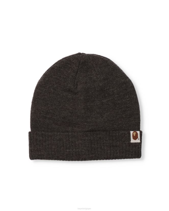 Bonnet en maille 2 sens A Bathing Ape Hommes ZHX6N4644 gris foncé