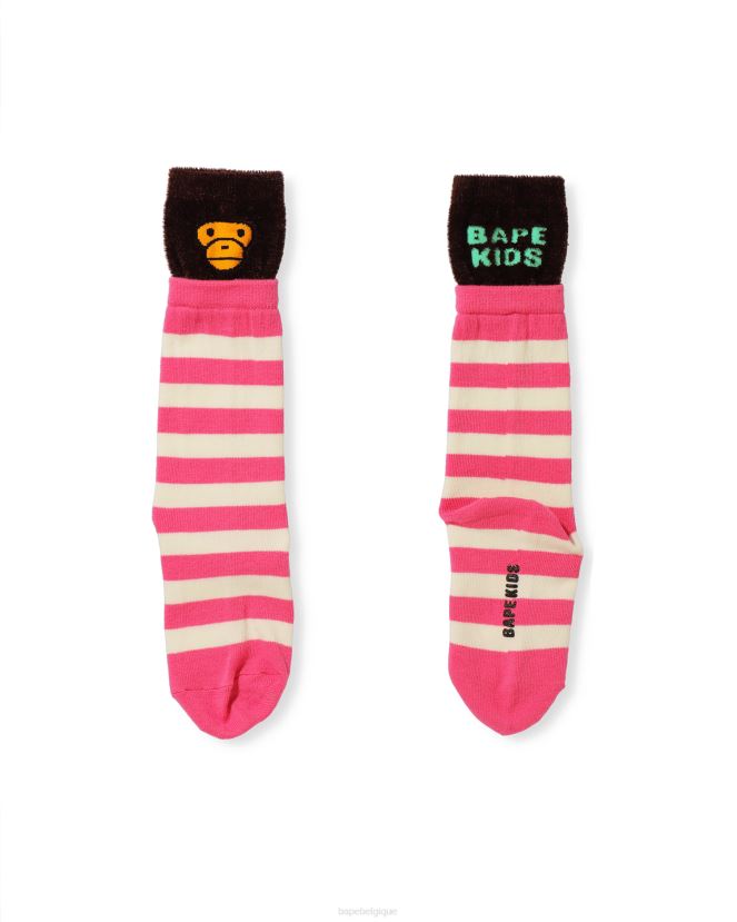 Chaussettes superposées milo pour bébé A Bathing Ape enfants ZHX6N41770 rose