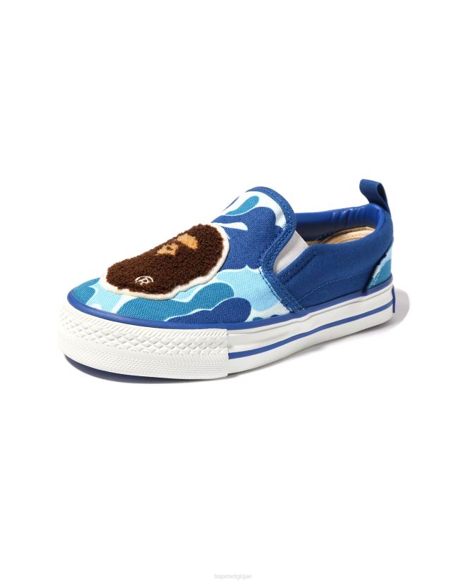 abc camo head patch sans lacets A Bathing Ape enfants ZHX6N41617 bleu