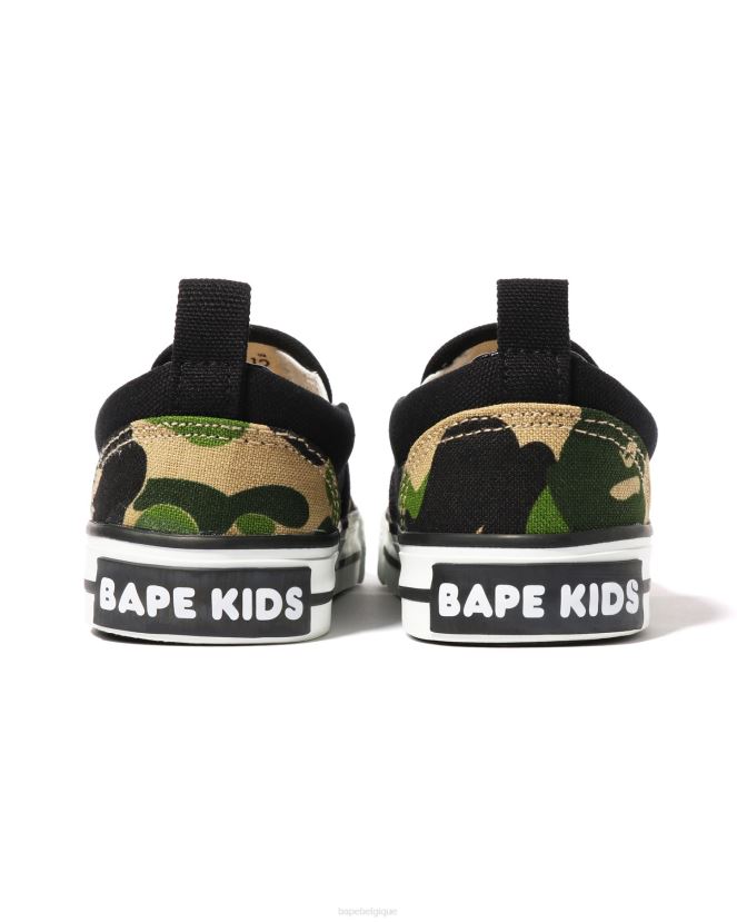 abc camo head patch sans lacets A Bathing Ape enfants ZHX6N41618 armée verte