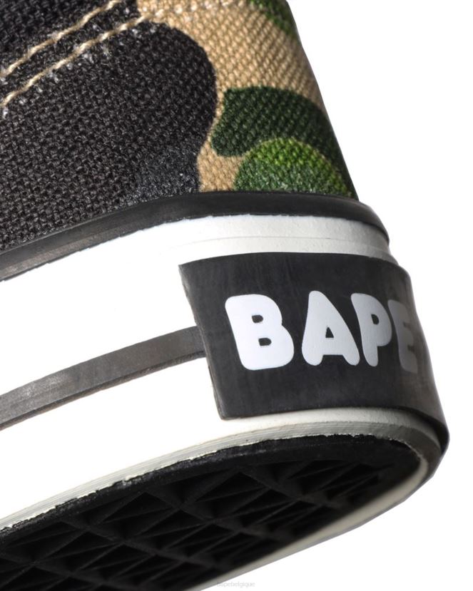 abc camo head patch sans lacets A Bathing Ape enfants ZHX6N41618 armée verte