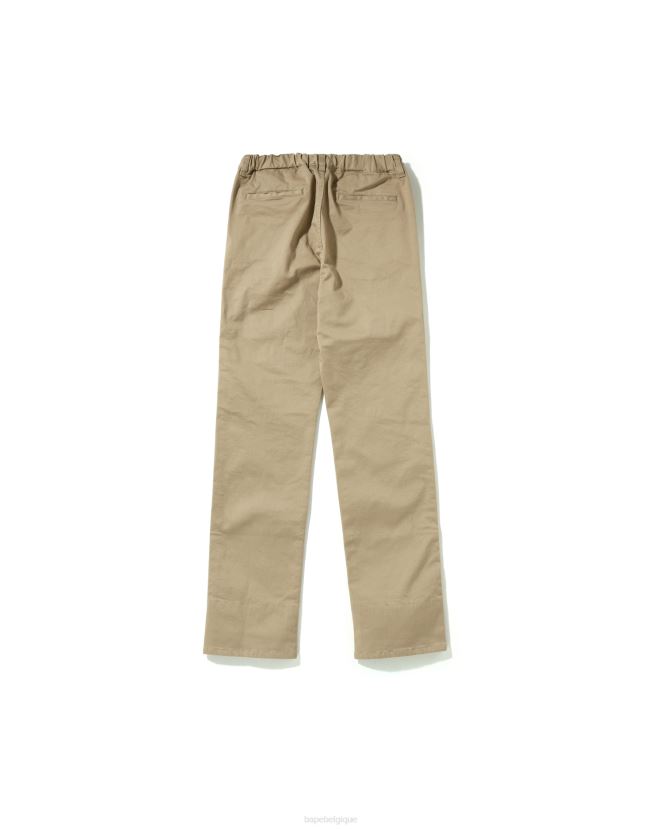abc camo pantalon à revers jr A Bathing Ape enfants ZHX6N41682 beige