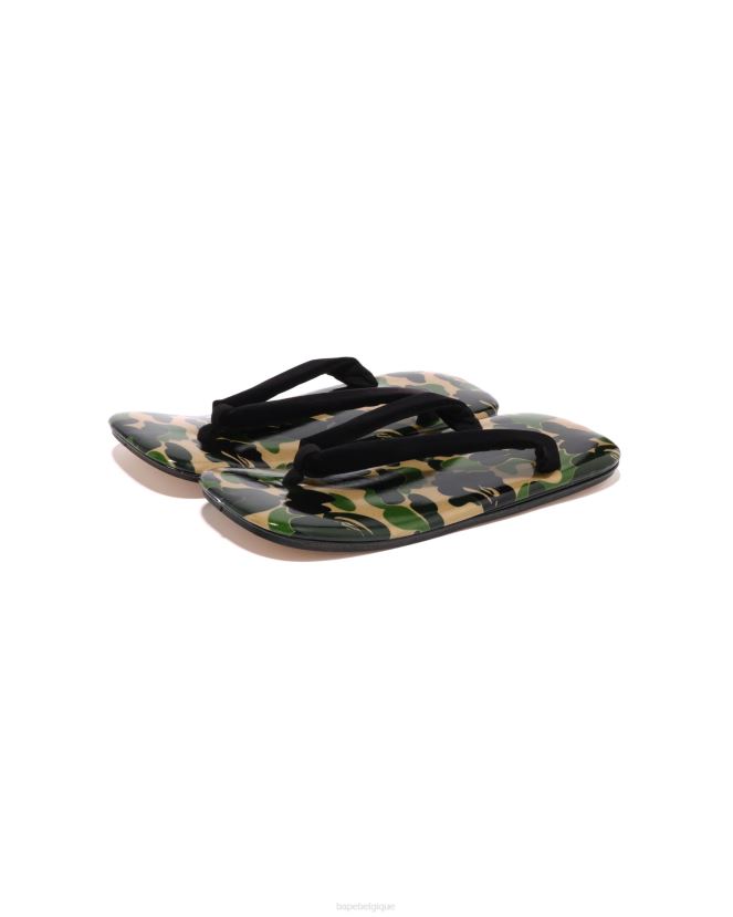 abc camo sandales japonaises A Bathing Ape Hommes ZHX6N4667 armée verte