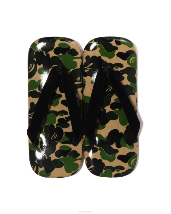 abc camo sandales japonaises A Bathing Ape Hommes ZHX6N4667 armée verte