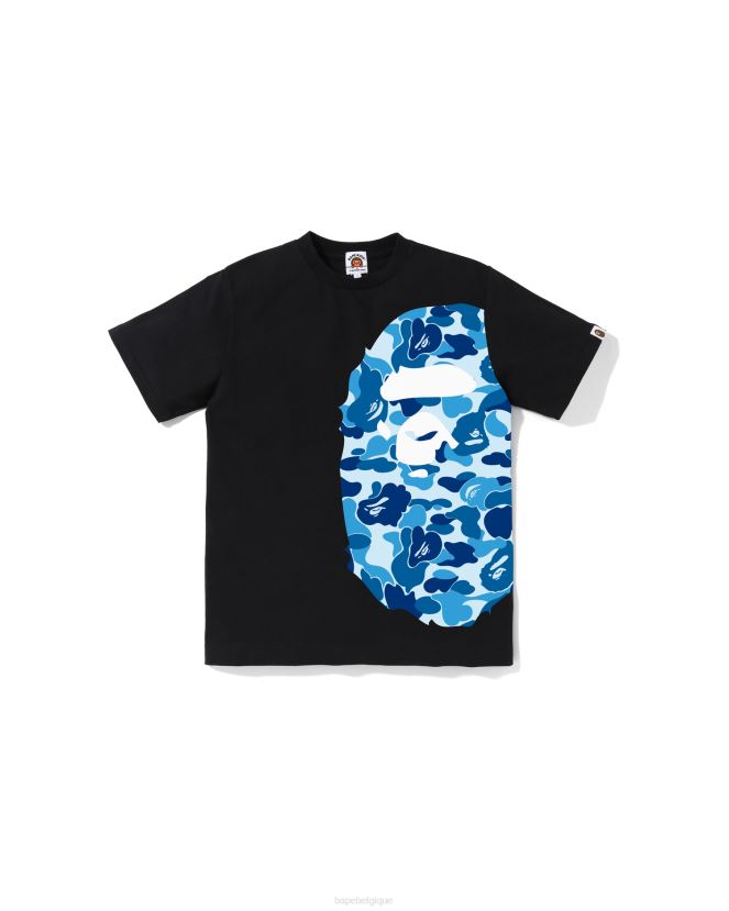 abc camo side t-shirt grosse tête jr A Bathing Ape enfants ZHX6N41281 noir
