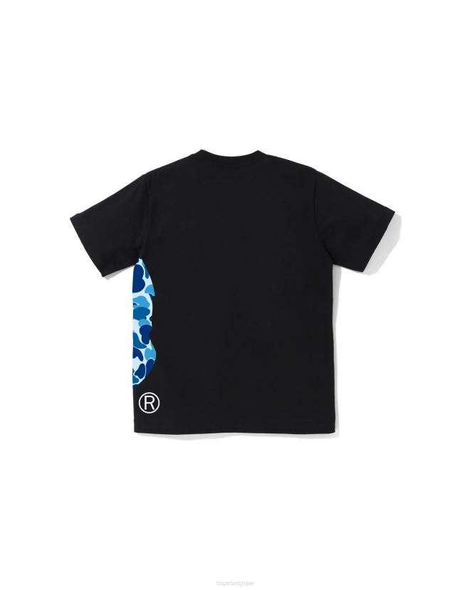 abc camo side t-shirt grosse tête jr A Bathing Ape enfants ZHX6N41281 noir