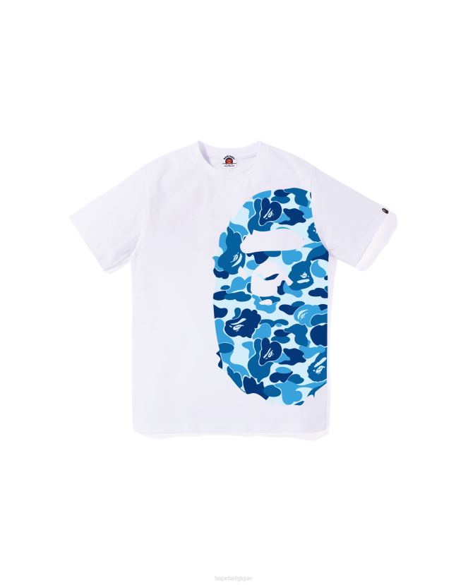abc camo side t-shirt grosse tête jr A Bathing Ape enfants ZHX6N41284 blanc