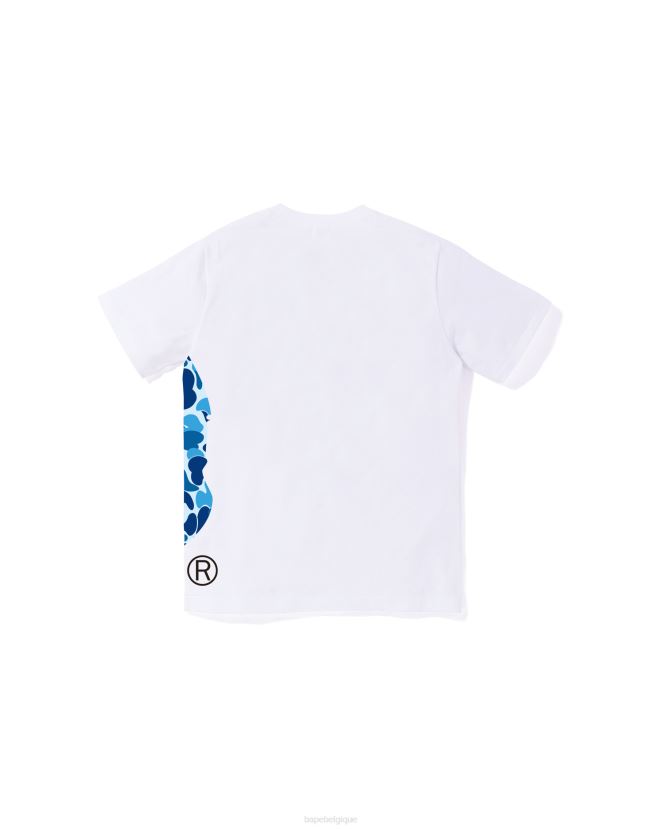 abc camo side t-shirt grosse tête jr A Bathing Ape enfants ZHX6N41284 blanc