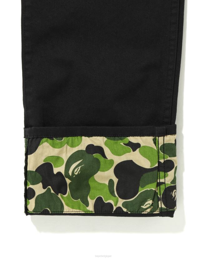 abc pantalon camouflage à revers A Bathing Ape enfants ZHX6N41672 noir
