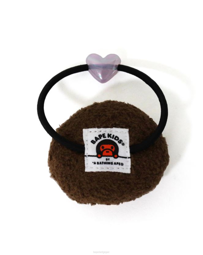 accessoire en caoutchouc pour cheveux bébé milo A Bathing Ape enfants ZHX6N41780 brun