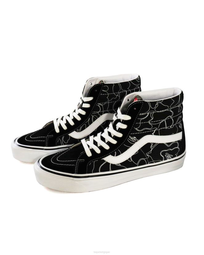 bape x vans ligne abc camo sk8-hiHommes ZHX6N4724 noir