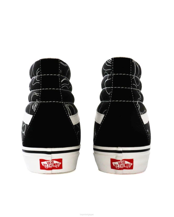 bape x vans ligne abc camo sk8-hiHommes ZHX6N4724 noir