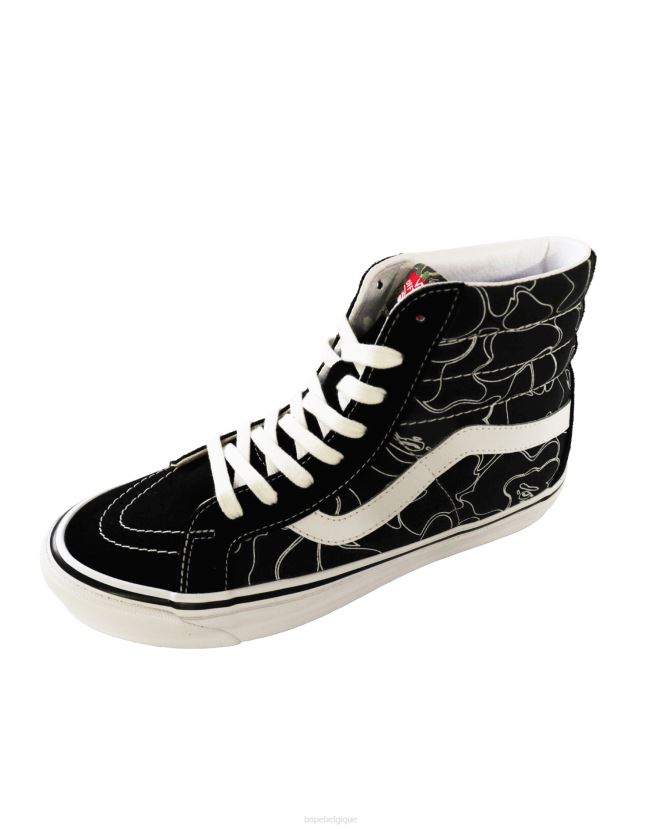bape x vans ligne abc camo sk8-hiHommes ZHX6N4724 noir