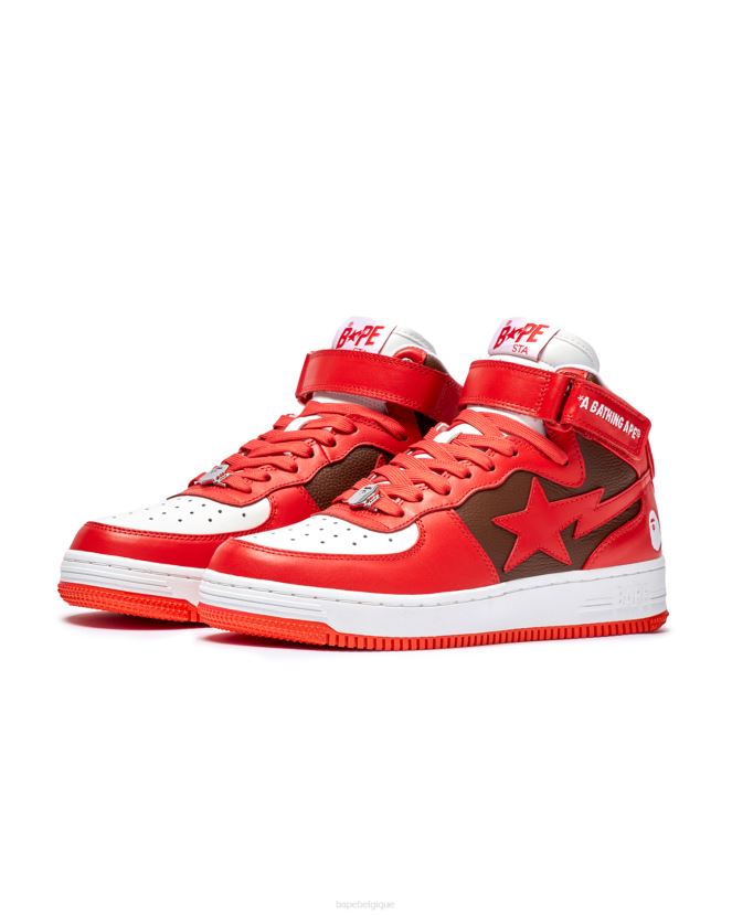 baskets mi 2 m2 A Bathing Ape Hommes ZHX6N4705 rouge vif