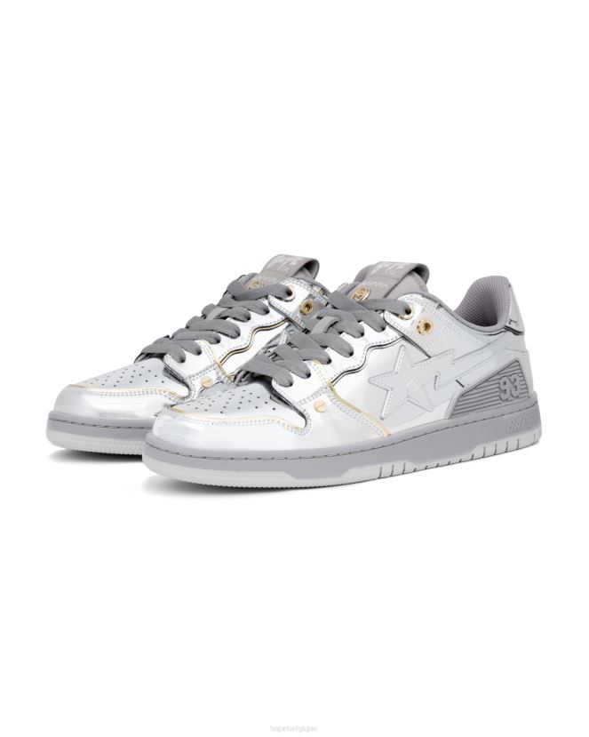baskets x hajime sorayama sk8 sta A Bathing Ape femmes ZHX6N41242 argent