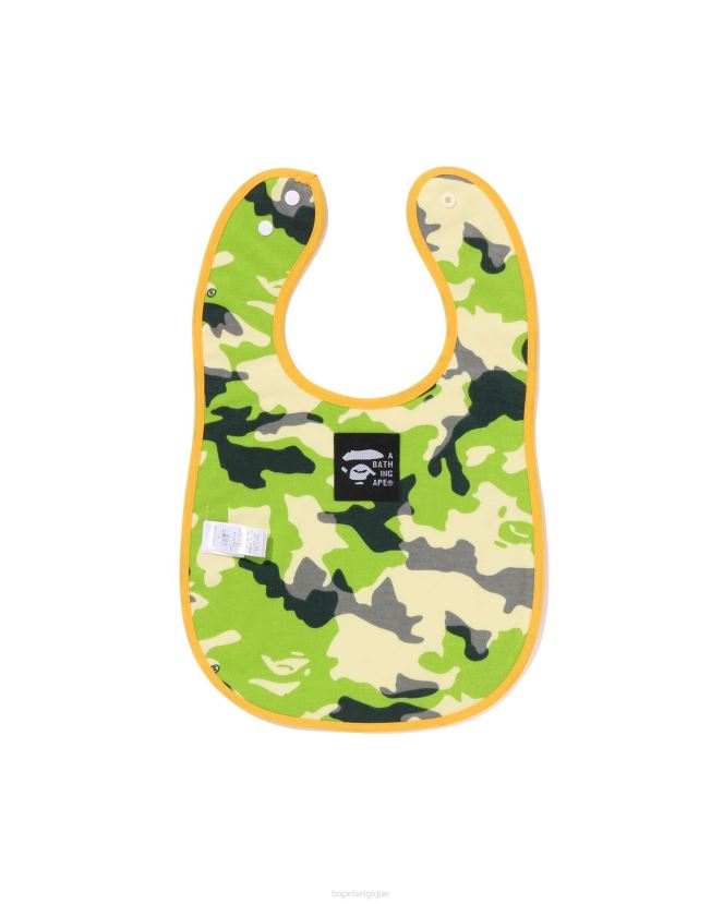 bavoir réversible imprimé gilet de pêche milo pour bébé camo boisé A Bathing Ape enfants ZHX6N41380 beige