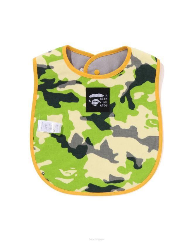 bavoir réversible imprimé gilet de pêche milo pour bébé camo boisé A Bathing Ape enfants ZHX6N41380 beige