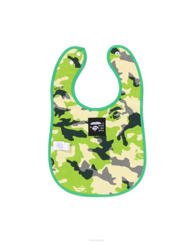 bavoir réversible imprimé gilet de pêche milo pour bébé camo boisé A Bathing Ape enfants ZHX6N41381 armée verte