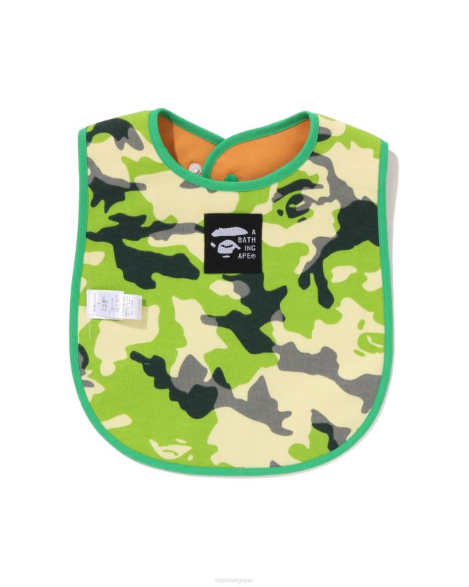 bavoir réversible imprimé gilet de pêche milo pour bébé camo boisé A Bathing Ape enfants ZHX6N41381 armée verte