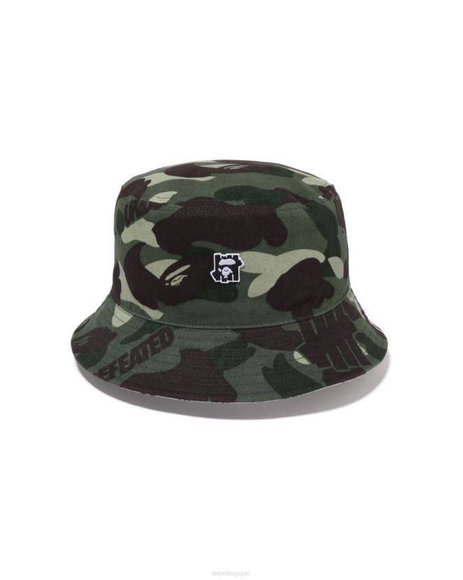 bob en flanelle camo couleur x undftd A Bathing Ape Hommes ZHX6N4518 armée verte