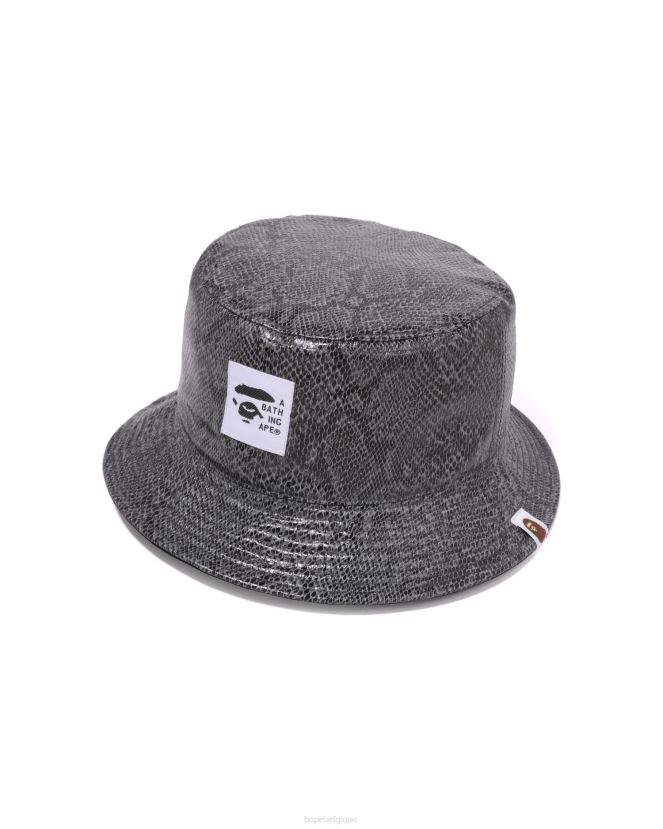 bob réversible serpent A Bathing Ape Hommes ZHX6N4541 gris