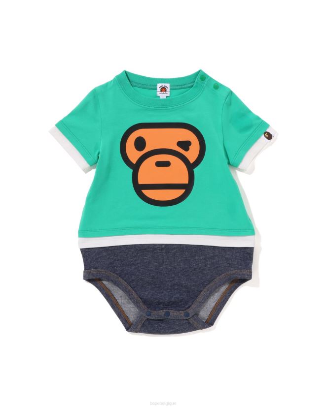 body milo à superpositions pour bébé A Bathing Ape enfants ZHX6N41701 vert clair