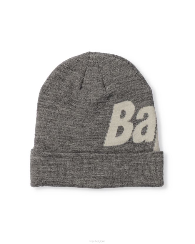 bonnet en tricot A Bathing Ape Hommes ZHX6N4630 gris