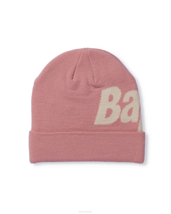 bonnet en tricot A Bathing Ape Hommes ZHX6N4631 rose