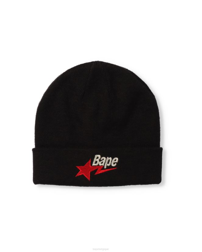 bonnet en tricot A Bathing Ape Hommes ZHX6N4640 noir