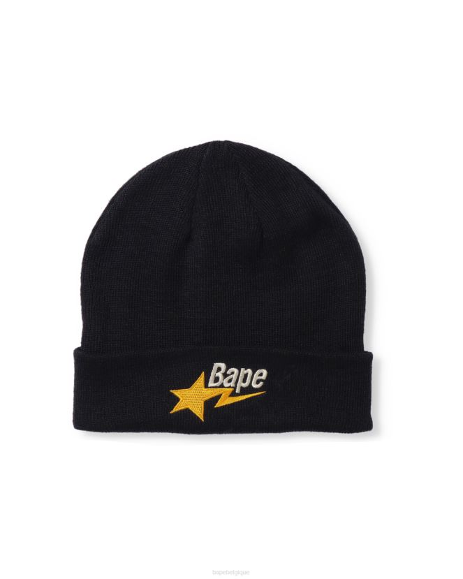 bonnet en tricot A Bathing Ape Hommes ZHX6N4642 bleu marine
