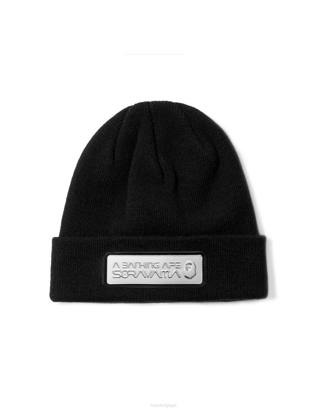 bonnet en tricot x hajime sorayama A Bathing Ape Hommes ZHX6N4608 noir