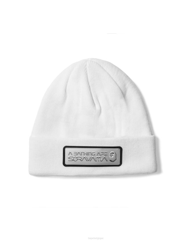 bonnet en tricot x hajime sorayama A Bathing Ape Hommes ZHX6N4609 blanc