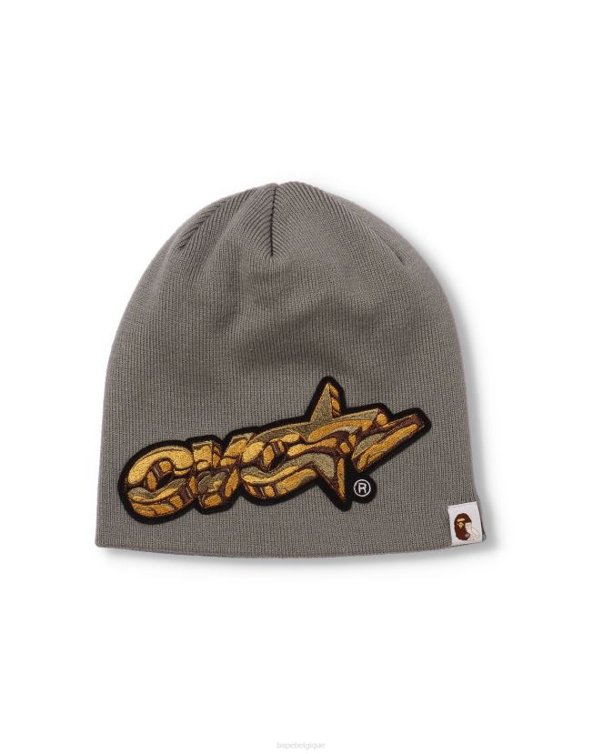 bonnet en tricot x ovo A Bathing Ape Hommes ZHX6N4653 gris
