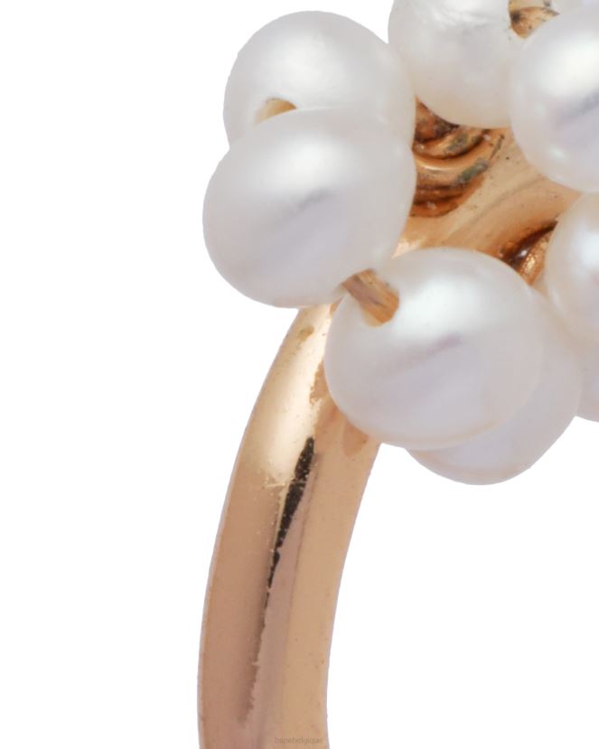 boucle d\oreille clip perle A Bathing Ape femmes ZHX6N41120 or