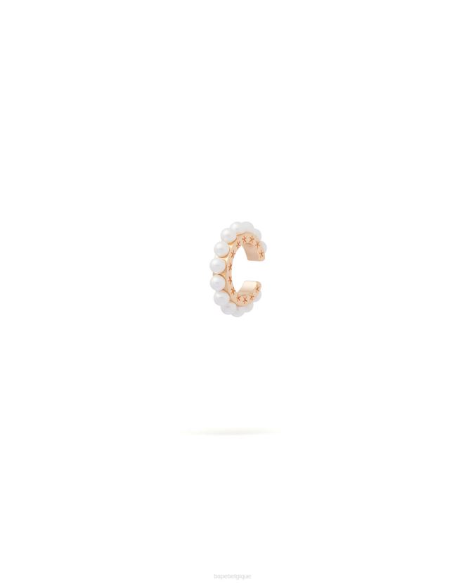 boucle doreille clip perle A Bathing Ape femmes ZHX6N41121 or