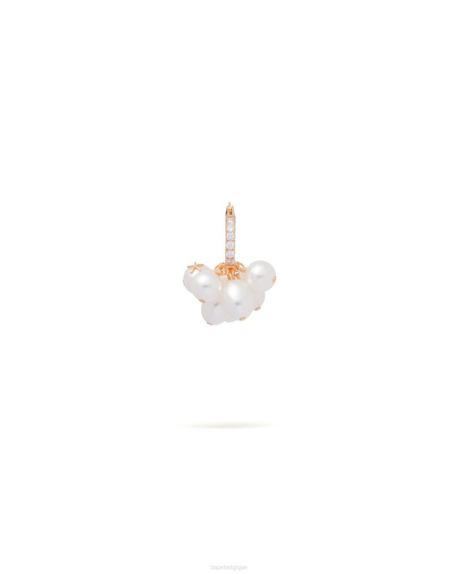 boucle doreille en perles de cristal A Bathing Ape femmes ZHX6N41122 or